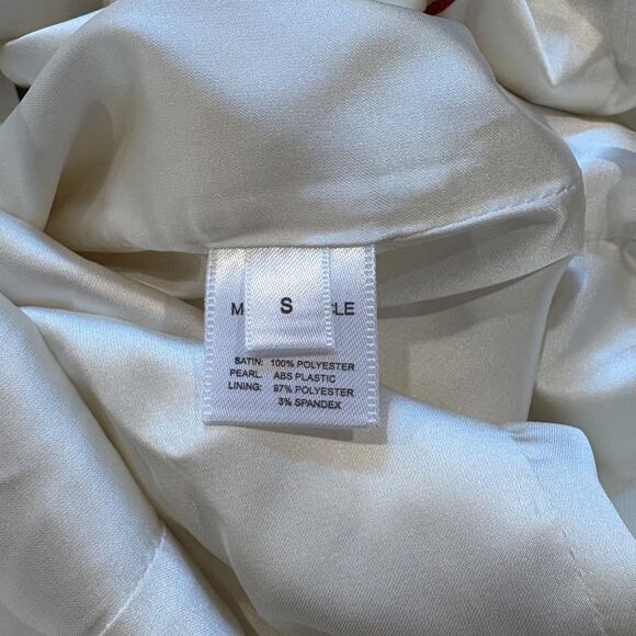 Miss Circle Karmen Pearl Top Pencil Slip Gown with Scarf Small NWT - Picture 6 of 7